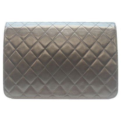 Chanel No 4 A03570 Black Ghardware Push Lock Matrasse 25 Single Flap Chain