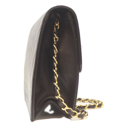 Chanel No 4 A03570 Black Ghardware Push Lock Matrasse 25 Single Flap Chain