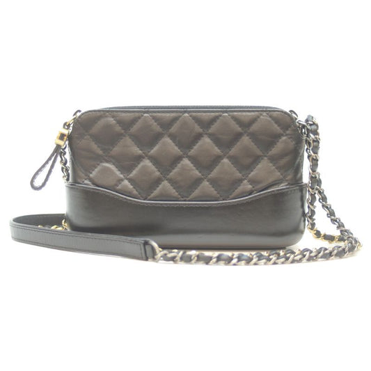 Chanel No 24 A94505 Black Gabrielle Aged Calf Chain Shoulder