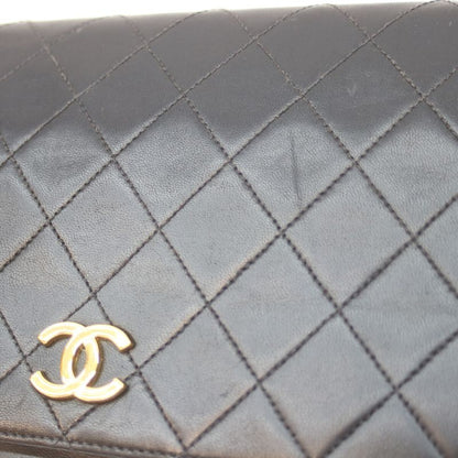 Chanel No 4 A03568 Black Lamb Single Full Flap Ghardware Push Lock Matrasse 23