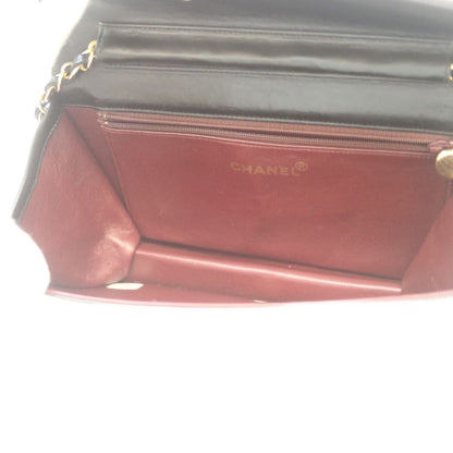 Chanel No 4 A03568 Black Lamb Single Full Flap Ghardware Push Lock Matrasse 23