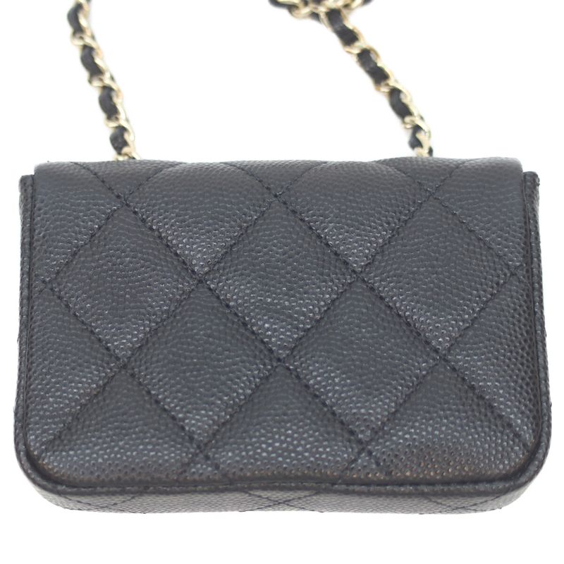 Chanel No 31 Ap1952 Black Caviar Ghardware Mini Belt Bag