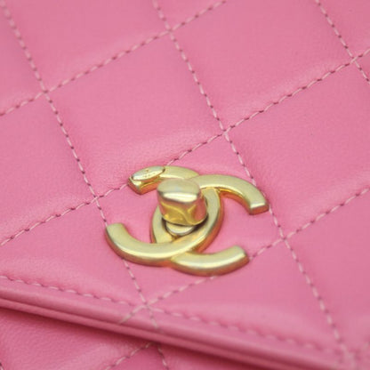 Chanel No 29 Ap1450 Pink Lamb Ghardware Coco Ball Chain Wallet