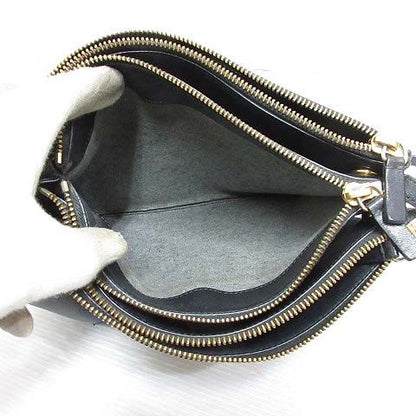 Celine Trio Large Shoulder Bag Leather Crossbody Black Storage with Bag Aa