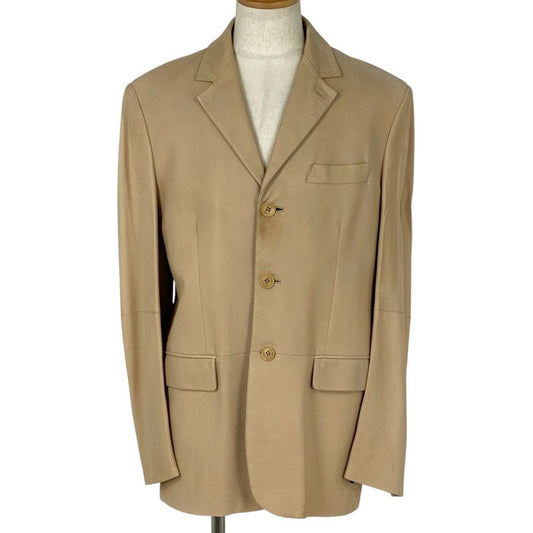 Loewe Logo Button Tailored Jacket Single Leather Jacket Outerwear Tailored