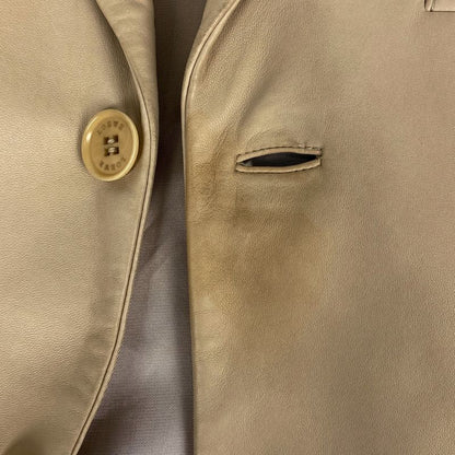 Loewe Logo Button Tailored Jacket Single Leather Jacket Outerwear Tailored