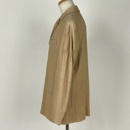 Loewe Logo Button Tailored Jacket Single Leather Jacket Outerwear Tailored