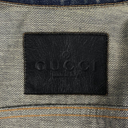 Gucci Logo Button Denim Jacket G Jean Sherry Line Web Outerwear Denim Jacket