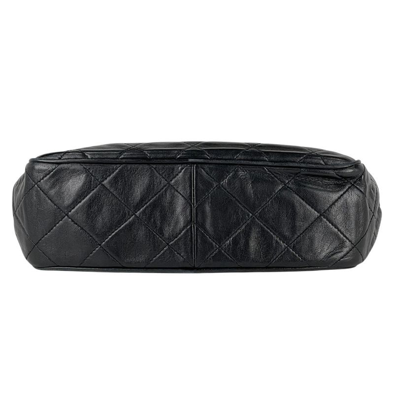 Chanel Coco Mark Handbag Matelasse Handbag Leather Black Women