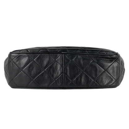 Chanel Coco Mark Handbag Matelasse Handbag Leather Black Women