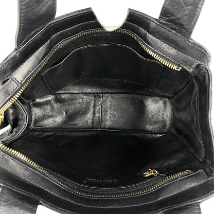 Chanel Coco Mark Handbag Matelasse Handbag Leather Black Women