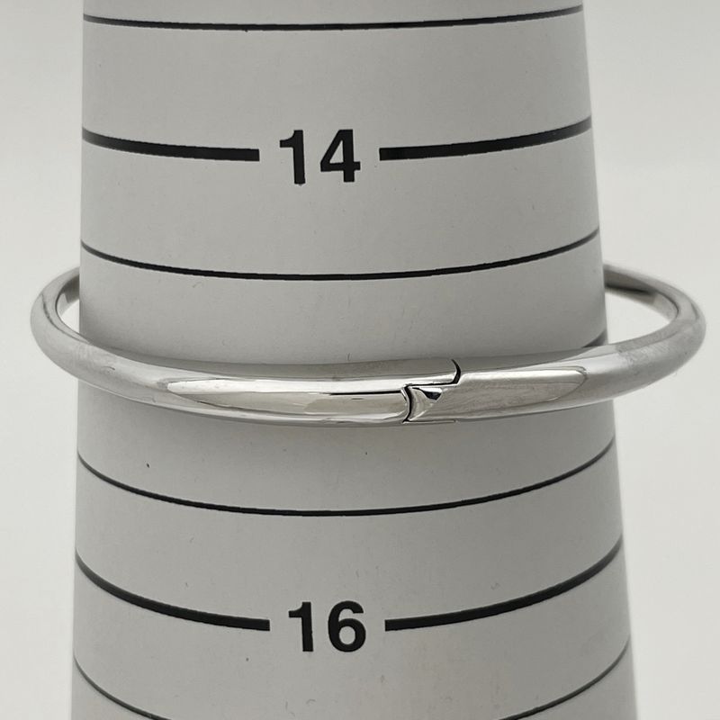 Louis Vuitton Vuitton Signature Bangle Monogram Flower Bracelet Metal Silver