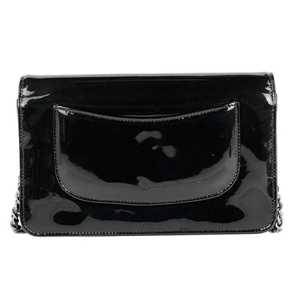 Chanel Coco Mark Chain Shoulder Bag Chain Wallet Purse Studded Enamel Shoulder