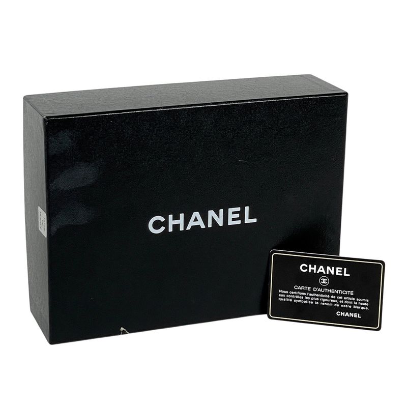 Chanel Coco Mark Chain Shoulder Bag Chain Wallet Purse Studded Enamel Shoulder