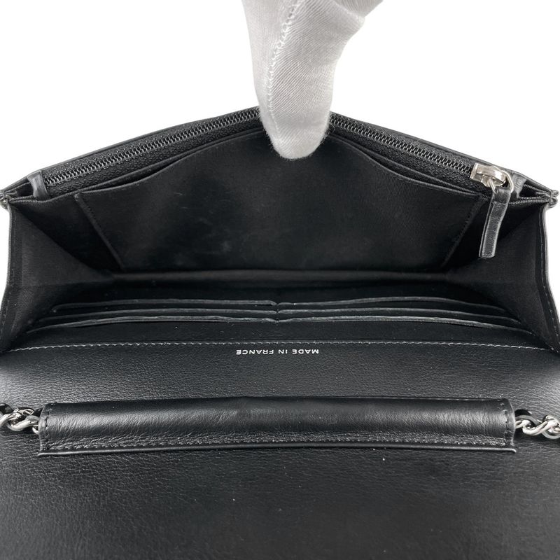 Chanel Coco Mark Chain Shoulder Bag Chain Wallet Purse Studded Enamel Shoulder