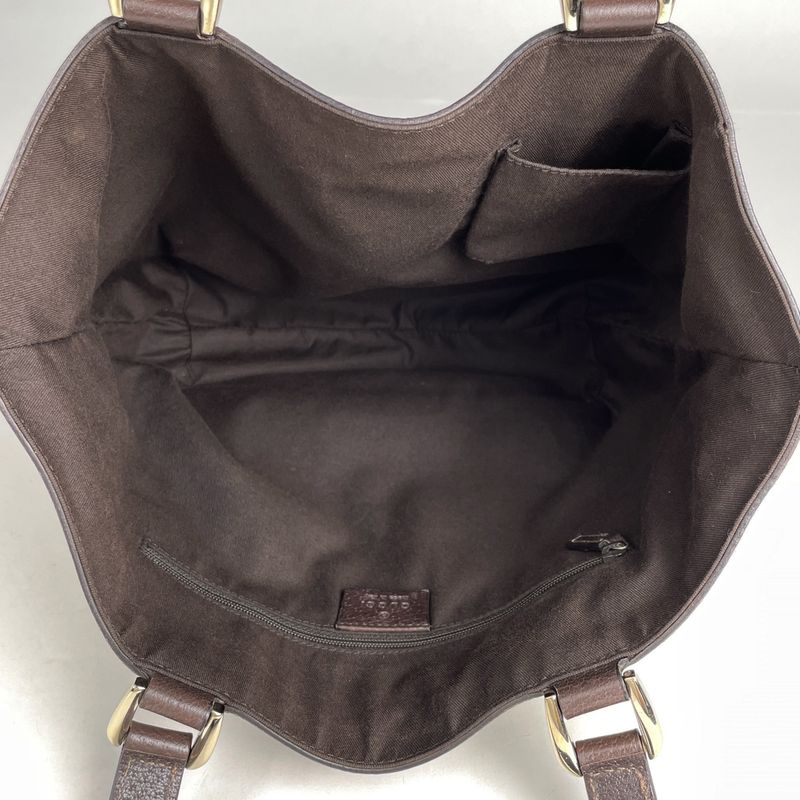 Gucci GG Pattern Tote Abby Handbag Tote Bag GG Canvas Brown 130739 Women