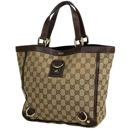 Gucci GG Pattern Tote Abby Handbag Tote Bag GG Canvas Brown 130739 Women