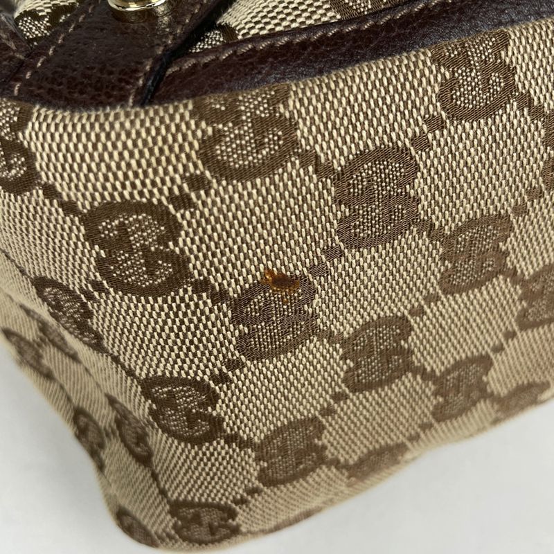 Gucci GG Pattern Tote Abby Handbag Tote Bag GG Canvas Brown 130739 Women