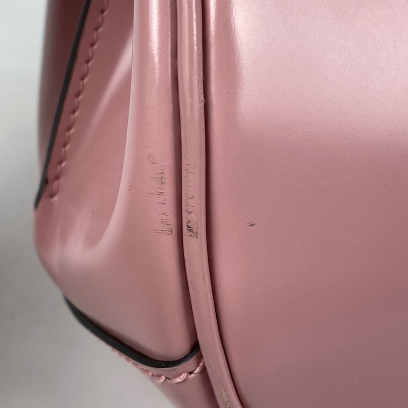 Gucci Bamboo Handbag 2way Shoulder Bag Lady Lock Handbag Leather Pink 353522