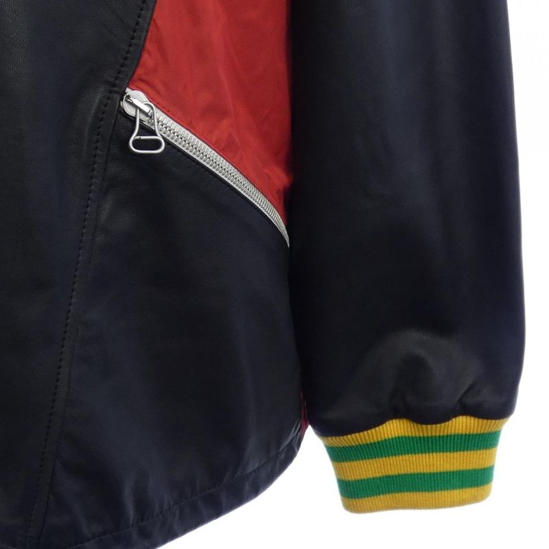 Gucci 571896-Xnafu Leather Jacket