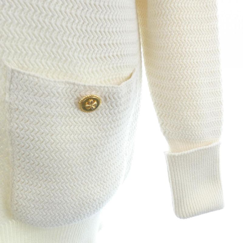 Chanel Scottish Clover Button Cardigan