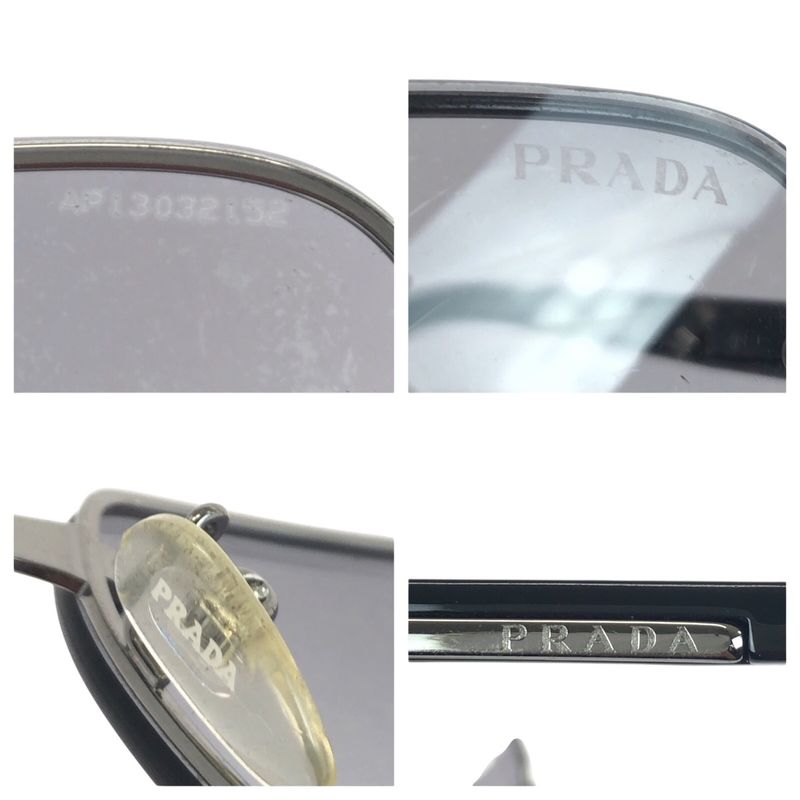 Prada Black Silver Hardware Plastic Metal Spr61n-a 6016 5av-3m1 135 2n