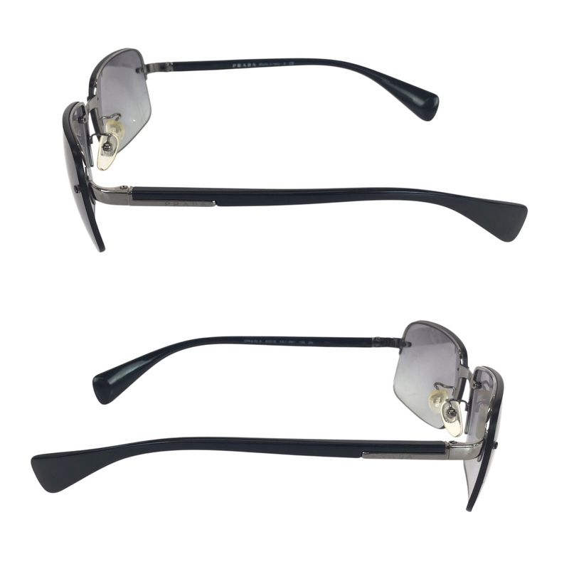 Prada Black Silver Hardware Plastic Metal Spr61n-a 6016 5av-3m1 135 2n