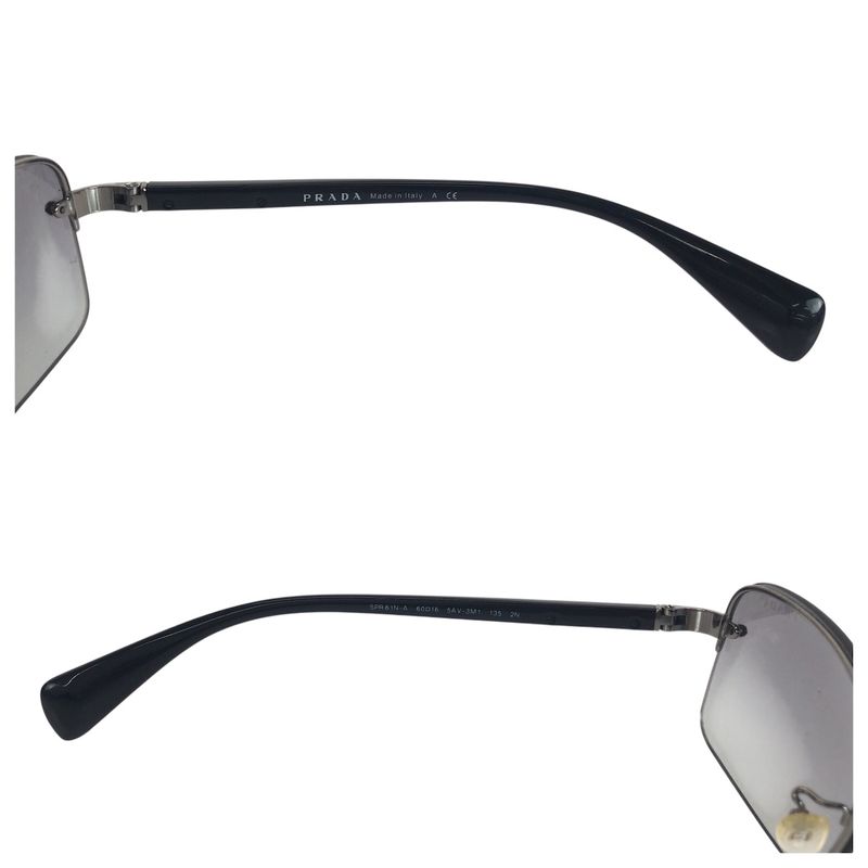 Prada Black Silver Hardware Plastic Metal Spr61n-a 6016 5av-3m1 135 2n