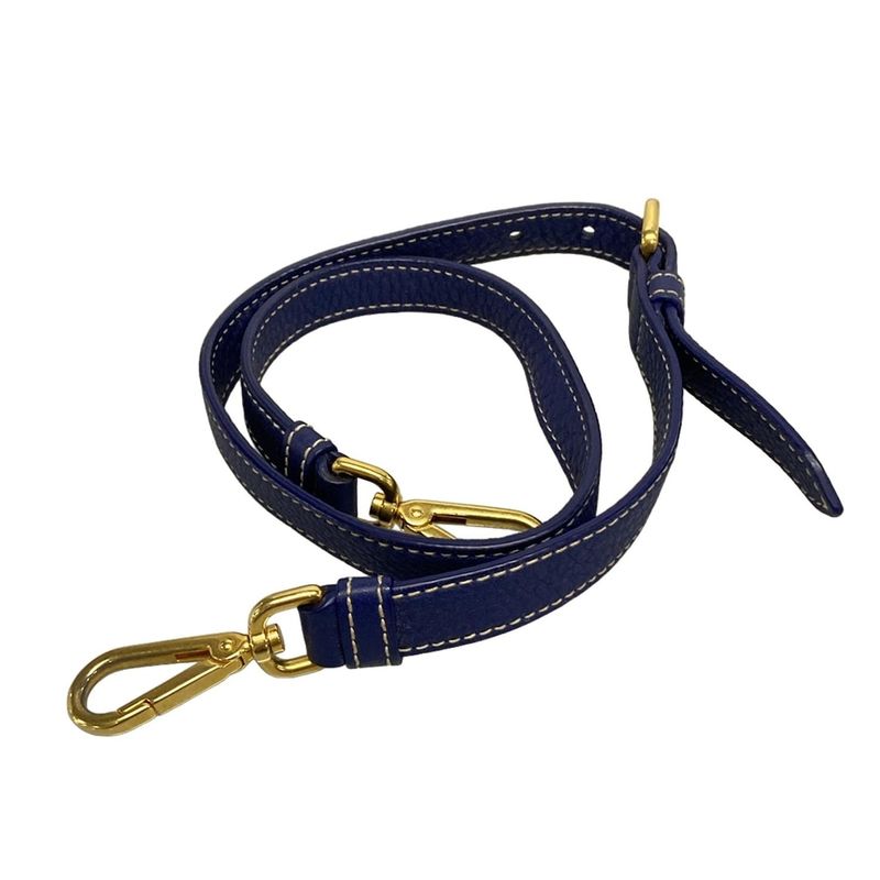 Prada Tote Bag Blue Leather Tag Leather