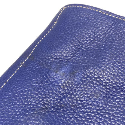 Prada Tote Bag Blue Leather Tag Leather