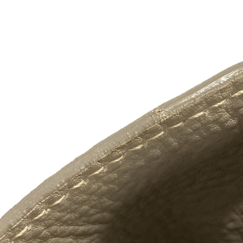 Prada Tote Bag Grey Leather Tag Leather