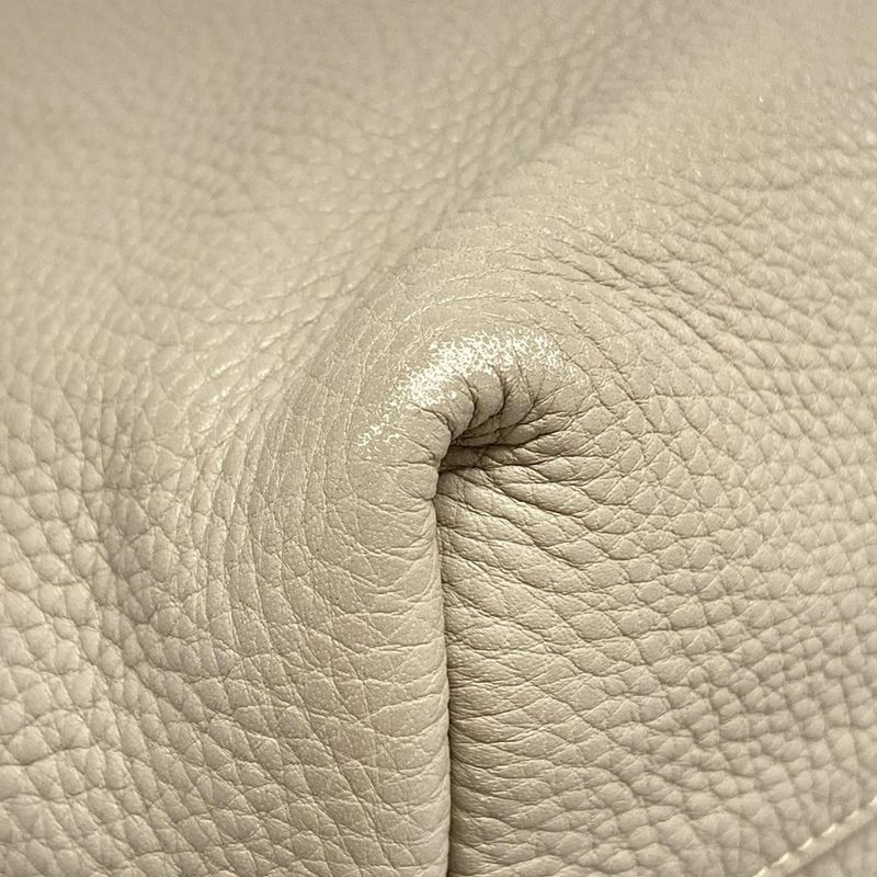 Prada Tote Bag Grey Leather Tag Leather