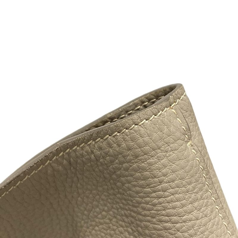 Prada Tote Bag Grey Leather Tag Leather