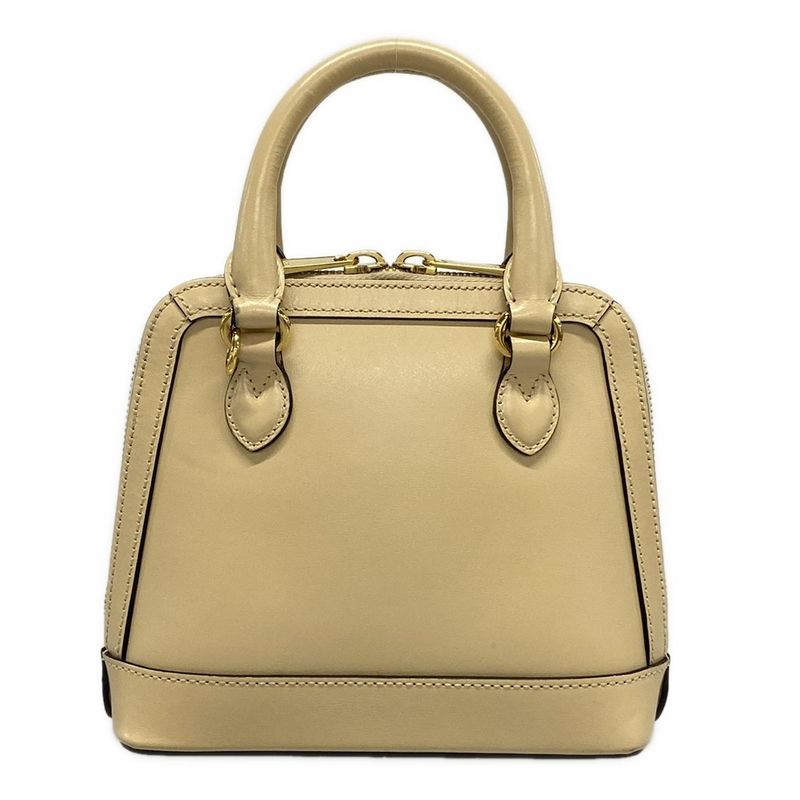 Gucci Handbag Horsebit 640716 Beige Leather