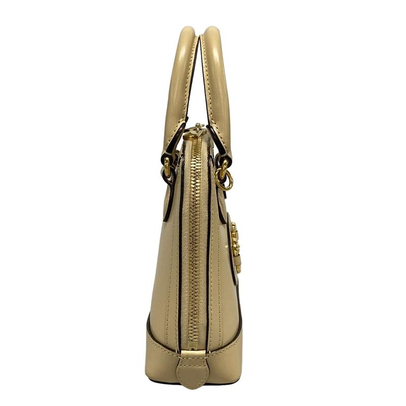 Gucci Handbag Horsebit 640716 Beige Leather