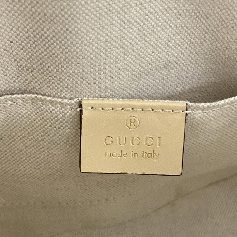 Gucci Handbag Horsebit 640716 Beige Leather