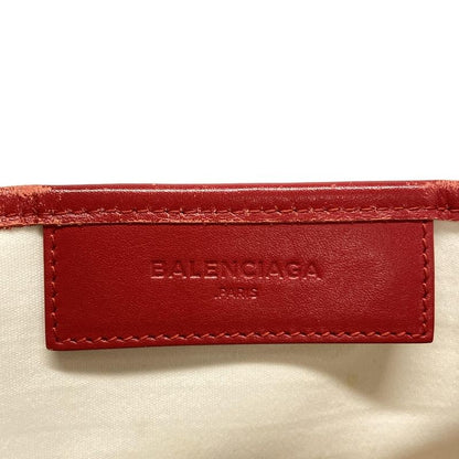 Balenciaga Tote Bag Navy Cabas Su XS 390346 Ivory and Red Leather