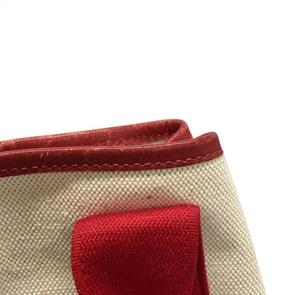 Balenciaga Tote Bag Navy Cabas Su XS 390346 Ivory and Red Leather