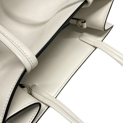 Prada Tote Bag White Leather