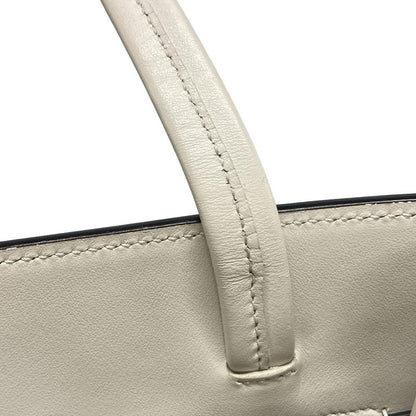 Prada Tote Bag White Leather
