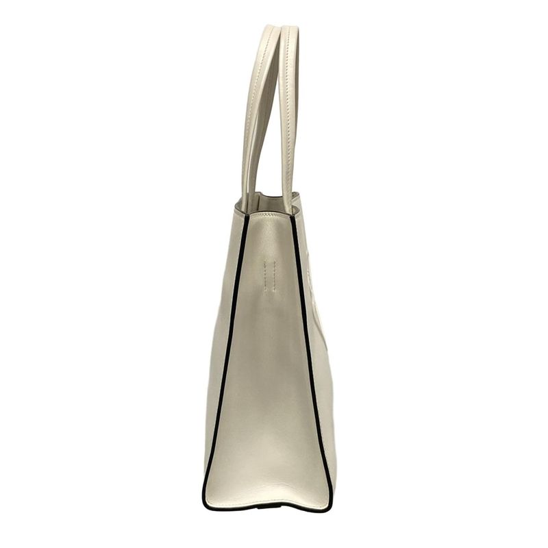 Prada Tote Bag White Leather