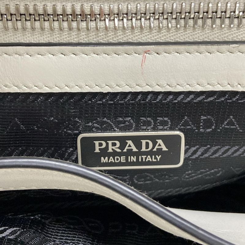 Prada Tote Bag White Leather