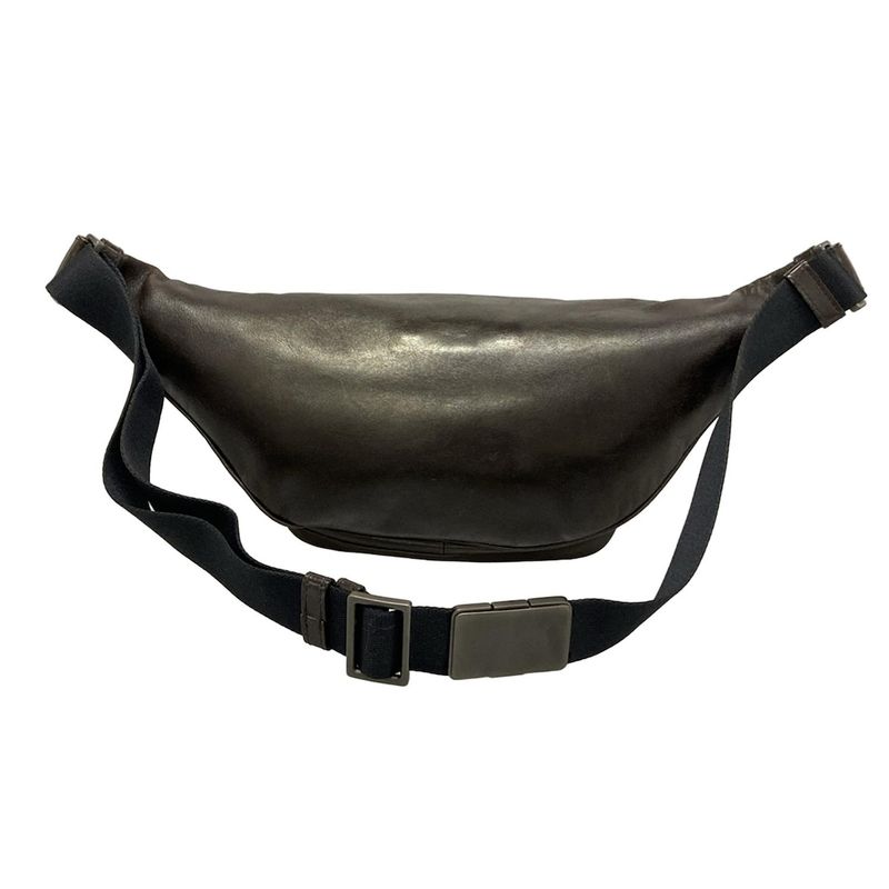 Bottega Veneta Intrecciato Waist Pouch 222310 Dark Brown Leather