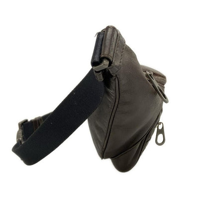 Bottega Veneta Intrecciato Waist Pouch 222310 Dark Brown Leather