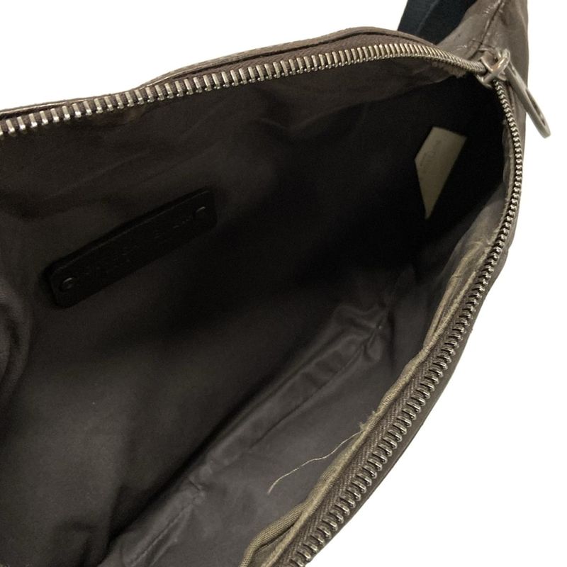 Bottega Veneta Intrecciato Waist Pouch 222310 Dark Brown Leather