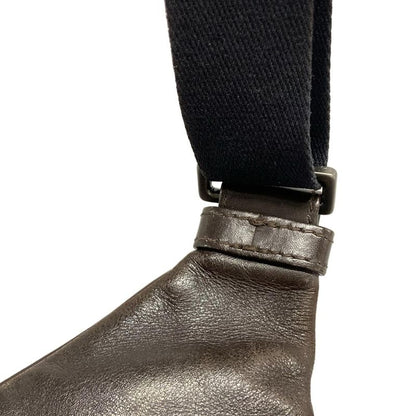 Bottega Veneta Intrecciato Waist Pouch 222310 Dark Brown Leather