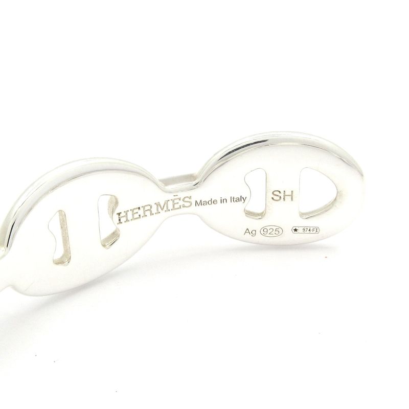 Hermes Bangle Chaine D'ancre Anchene Silver Size: Sh