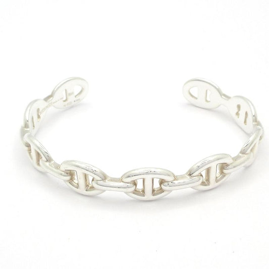 Hermes Bangle Chaine D'ancre Anchene Silver Size: Sh