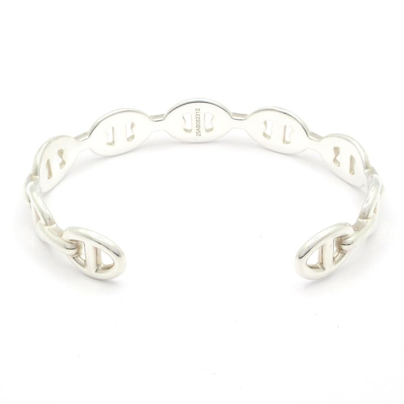 Hermes Bangle Chaine D'ancre Anchene Silver Size: Sh