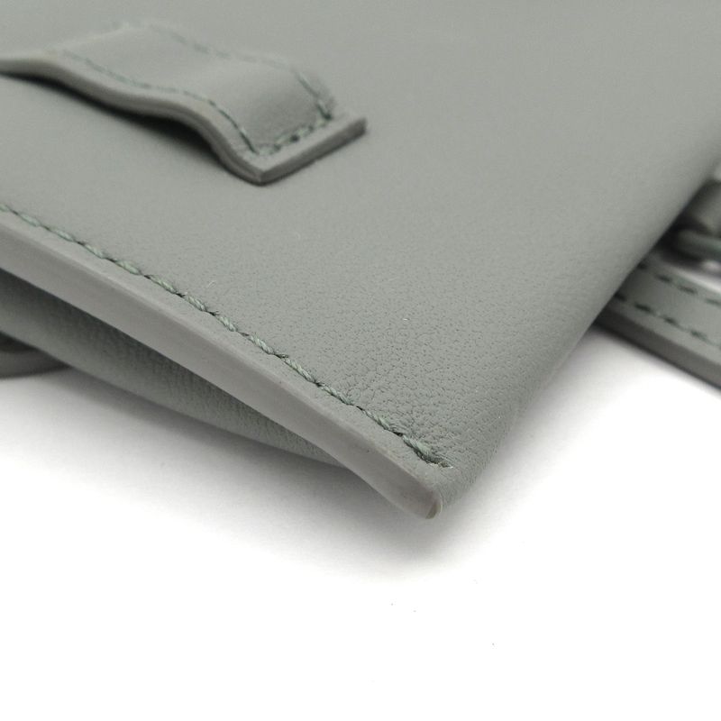 Dior Christian Dior Coin Case Saddle Gray Leather